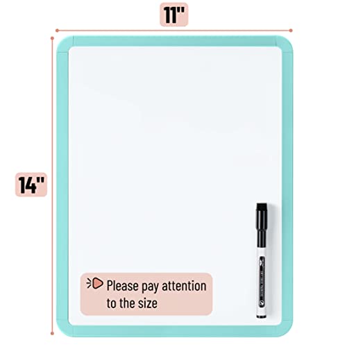 Mr. Pen- Dry Erase Board, 14” x 11” with a Black Dry Erase Marker, Mint Green Frame, Small White Board Dry Erase, Dry Erase Board Small Dry Erase Board, Small Whiteboard