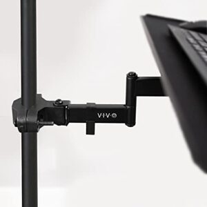 VIVO Steel Universal Full Motion Pole Mount, 26 Inch Keyboard and Mouse Tray, Ergonomic Tilt, 360 Degree Rotation, Neutral Writing Position, Black, Mount-POLEKB