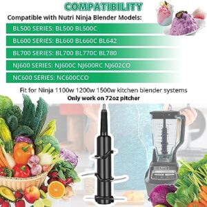 Replacement Ninja Blender Blade for 72 oz Pitcher, 6 Blade Ninja Blender Replacement Parts Compatible with Nin-ja Blender Kitchen System 1100W 1200w 1500w, Fit BL660C BL740 BL642 BL500C NJ600C