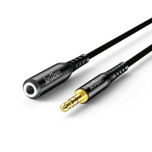 jasroum 3.5mm extension cable, headphone extender cord 6 ft male to female 3.5 mm aux headset extension audio cables for earphone iphone ipad smartphone tablets media players