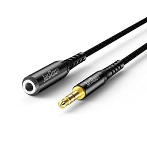 JasRoum 3.5mm Extension Cable, Headphone Extender Cord 6 FT Male to Female 3.5 mm Aux Headset Extension Audio Cables for Earphone iPhone iPad Smartphone Tablets Media Players