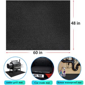 UBeesize 48x60 inch Under Grill Mat,Fireproof Flame Retardant Mat for Under Grill,Grill mats for Outdoor Grill Deck Protector,BBQ Mat for Under BBQ，Waterproof and Oil-Proof，Reusable