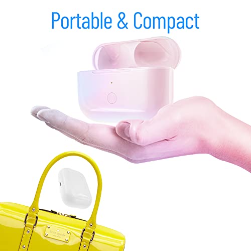 Wireless Charging Case Compatible with AirPods Pro 1st Generation, Replacement Charger Case with Bluetooth Pairing Sync Button, White