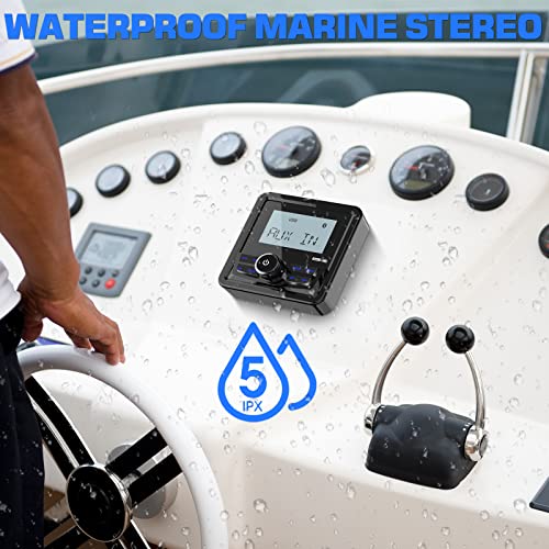 Waterproof Marine Digital Media Receiver - Bluetooth Marine Stereo With ...