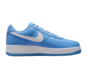 nike mens air force 1 low retro, university blue/white, 9