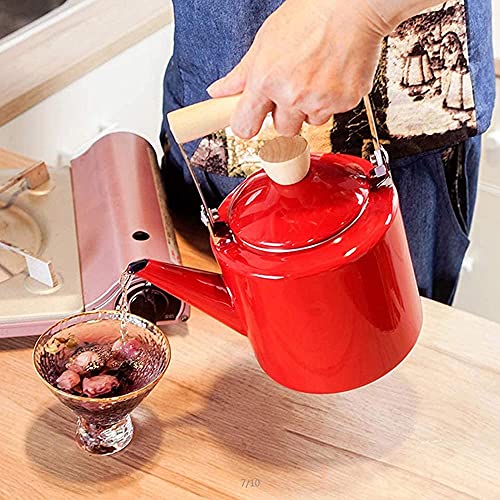 WYOERN Coffee Kettle Stainless Steel, Kettle Stainless Steel, Pour Over Coffee Kettle，Induction Cooker Gas General Teapot, teapot Large teapot for Cosy Tea infusers-Red