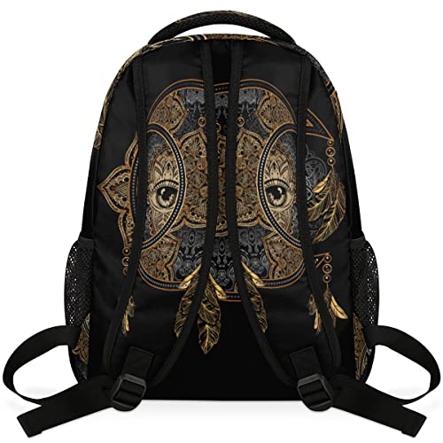 Backpack Boho Moon Sun Witchy Dream Catcher Laptop Computer Backpacks Waterproof College School Bookbag Casual Travel Hiking Camping Daypack for Women Men