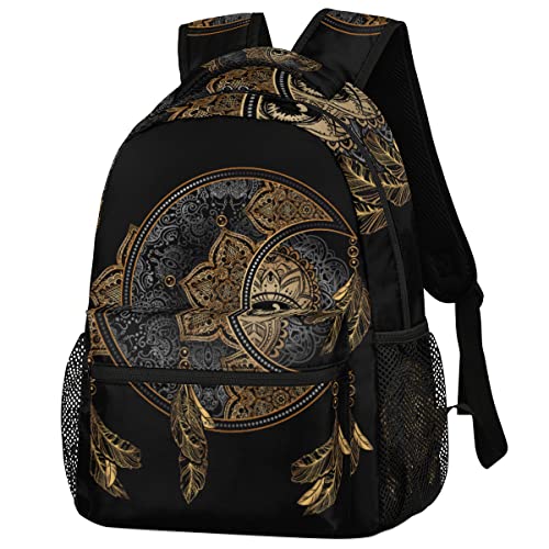 Backpack Boho Moon Sun Witchy Dream Catcher Laptop Computer Backpacks Waterproof College School Bookbag Casual Travel Hiking Camping Daypack for Women Men