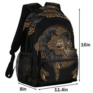 Backpack Boho Moon Sun Witchy Dream Catcher Laptop Computer Backpacks Waterproof College School Bookbag Casual Travel Hiking Camping Daypack for Women Men