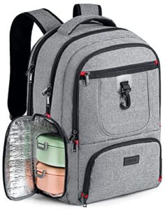 bikrod lunch backpack, insulated cooler lunch bag backpack, large travel 17.3 laptop back pack durable computer college school bookbag for women men for men women work hiking picnic