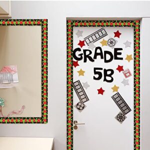 Sherr 72.18 ft Apple Border Trim Apples Shape Bulletin Board Border Apple Pattern Border Rolled Bulletin Board Decorations for Classroom Chalkboard School Kitchen Cottage