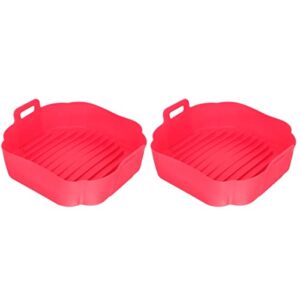 upkoch oven air fryer oven air fryer square baking pan 2 pack air fryer liner silicone air fryer pot air fryer baking liner accessory oven air fryer square baking pan square baking pan