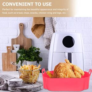 UPKOCH Oven Air Fryer Oven Air Fryer Square Baking Pan 2 Pack Air Fryer Liner Silicone Air Fryer Pot Air Fryer Baking Liner Accessory Oven Air Fryer Square Baking Pan Square Baking Pan