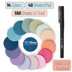 Mr. Pen- Transparent Sticky Notes, 560 Pcs, Pastel Colors, Round Translucent Sticky Notes, Sticky Note Tabs, Pastel Sticky Notes, See Through Sticky Notes Transparent, Bible Sticky Notes