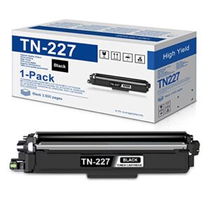 yoisner tn227 tn-227 toner cartridge black compatible replacement for brother tn227 mfc-l3710cw l3770cdw l3750cdw hl-3210cw 3230cdw 3270cdw 3230cdn 3290cdw dcp-l3510cdw l3550cdw printer, 1-pack