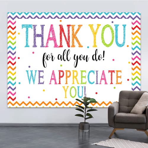 7x5ft Thank You for All You Do Backdrop Congratulations Graduates Background Be Thankful to The Teacher Doctor Staff in Class of 2023 Prom Photography for Senior Year Party Decoration Banner