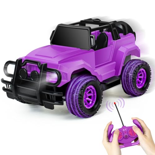 Ynanimery Remote Control Car for Girls- Rc Racing Cars 1:20 Scale Off Road Truck for Kids Girls Boys, Ideal Christmas Birthday Gifts Rc Cars Toys- Purple