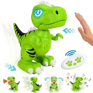 steam life rc robot dinosaur toys for kids, remote control smart robot pet dinosaur for age 3 4 5 6 7 8 boys girls, interactive hand gesture walking dancing robot, kids toys for boy