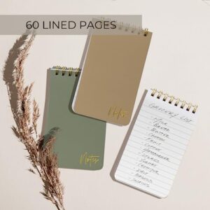 ZICOTO Aesthetic Pocket Notebooks Set Of 8 For Women - Small 3x5 Spiral Notepads With Lined Pages - The Perfect Little Mini Pads to Stay Organized and Boost Productivity at Work or School