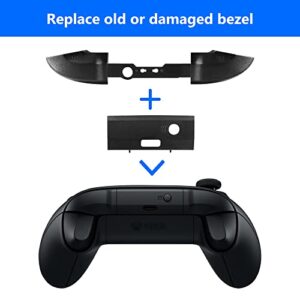 2PCS Bumper Shoulder Trigger Buttons for Xbox Series X S Controller, Replacement Original Top Middle Bracket Controller Parts with T8 T6 Repair Screwdriver Kit for Xbox Series X S Controlle (Black)