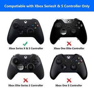 2PCS Bumper Shoulder Trigger Buttons for Xbox Series X S Controller, Replacement Original Top Middle Bracket Controller Parts with T8 T6 Repair Screwdriver Kit for Xbox Series X S Controlle (Black)