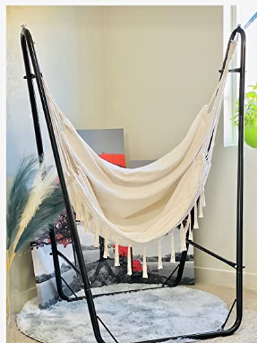 YITAHOME Hammock Chair with Stand Heavy Duty with Hanging Swing Chair 330Lbs Indoor Outdoor Swing Stand for Living Room, Garden, Balcony