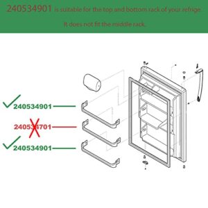 240534901 (2pack) Door Shelf Rack Bar Compatible with Frigidaire Kenmore Refrigerator Replacement Shelves Door Bin Frigidaire Replacement Parts