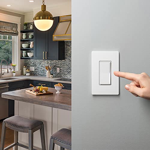 Lutron Sunnata Touch Dimmer Switch with Wallplate with LED+ Advanced Technology, for LED and Incandescent, 3 Way/Multi Location, STCL-153MW-WH, White