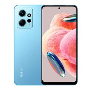 xiaomi redmi note 12 4g lte (128gb + 4gb) global unlocked 6.67" 50mp triple (only t-moble/tello/mint usa market) + (w/ 33w fast car dual charger bundle) (ice blue global + 33w car charger)