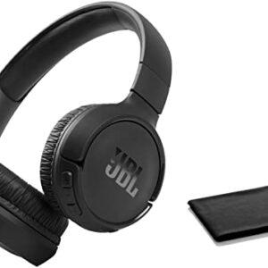 JBL Tune 510BT: Wireless Bluetooth On-Ear Headphones with Purebass Sound - with Cleaning Cloth - Black