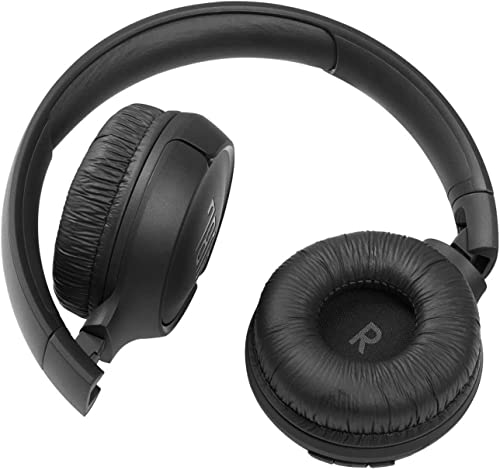 JBL Tune 510BT: Wireless Bluetooth On-Ear Headphones with Purebass Sound - with Cleaning Cloth - Black