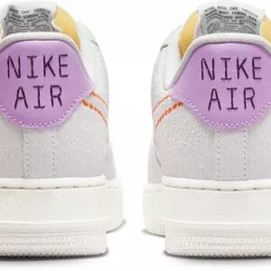 Nike Women's Air Force 1 '07 Shoes, White/Safety Orange Sail Prime, 8