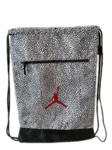 Air Jumpman Retro Elephant Print Gym Bag Drawstring Sport Boys Color Black, Grey, and Gym Red