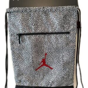 Air Jumpman Retro Elephant Print Gym Bag Drawstring Sport Boys Color Black, Grey, and Gym Red