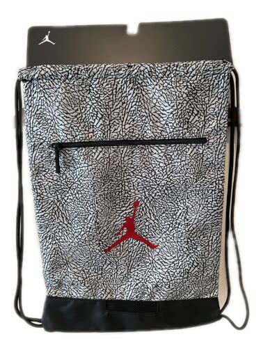 Air Jumpman Retro Elephant Print Gym Bag Drawstring Sport Boys Color Black, Grey, and Gym Red