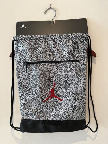 Air Jumpman Retro Elephant Print Gym Bag Drawstring Sport Boys Color Black, Grey, and Gym Red