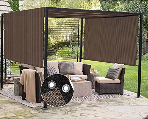 FAIR WIND Shade Cloth 90% Sun Shade Fabric Privacy Screen Shade Cover Patio Canopy with Grommets Shade Net for Garden Outdoor Pergola 10 x 12 FT - Mocha