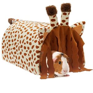guinea pig tunnel house - small animal hideout tube cage house for hamster rat mice parrot chinchilla hedgehog flying squirrel - playing sleeping resting fleece warm bed plush nest habitats