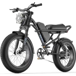zbzo electric bike fat tire electric bicycle 20" x 4.0" ebike for adults 1000w with removable 48v battery,30mph 7 speed shifting, dual suspension commuting mountain ebike