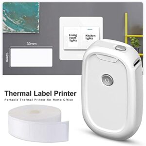 MOSHOU Label Maker with Tape, Portable BT Wrieless Label Printer for Storage, Barcode, Office, Home, Store Organization, Sticker Maker Mini Label Maker with Multiple Templates