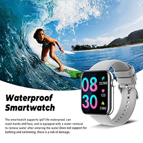 FILIEKEU Smartwatch Women for Android iOS with Heart Rate Blood Pressure Monitoring Women Smart Watches 1.8 inch Touch Screen Waterproof Fitness Tracker Silver Mesh Smartwatches for Women…