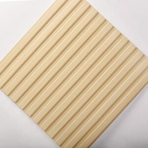 Art3d Slat Wall Panel, 3D Fluted Textured Panel 12-Tile 19.7 x 19.7in. - Oak