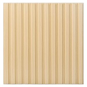 Art3d Slat Wall Panel, 3D Fluted Textured Panel 12-Tile 19.7 x 19.7in. - Oak