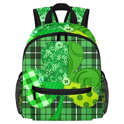 Small Backpack Travel Backpack,Carry On Backpack,st.patrick's day green plaid,Women Mini Backpack Casual Daypack