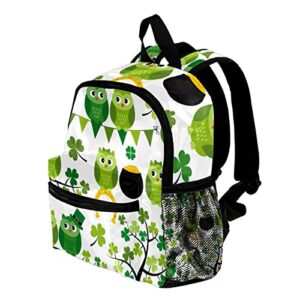 Small Backpack Travel Backpack,Carry On Backpack,st.patrick's day owl,Women Mini Backpack Casual Daypack