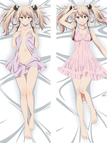 Anime Body Pillow Mao Gakuin No Futekigosha Dakimakura Pillowcase Anime Misha Necron Sasha Necron Hugging Pillow Cover Case Double-Sided Print150cm X 50cm(59in X 20in) Long Pillow Cases