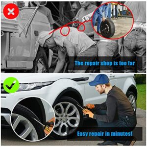 40pcs Tire Repair Nails, Rubber Screw Tire Plugs Self-Service Vacuum Tire Repair Nail Kit Tires Quick Puncture Repair Tools for Auto Motorcycle Car Truck Tractor (20 S+20 L)