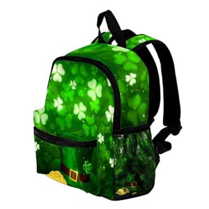 Small Backpack Travel Backpack,Carry On Backpack,st.patrick's day leaves hat,Women Mini Backpack Casual Daypack