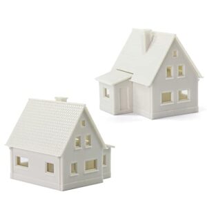 2 sets n scale 1:160 model blank buildings kit unassembled house for model train layout (b)