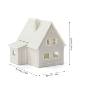 2 Sets N Scale 1:160 Model Blank Buildings Kit Unassembled House for Model Train Layout (B)